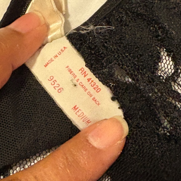 Vintage Victoria's Secret Gold Crown Label Black Lace Bodysuit - Picture 9 of 11